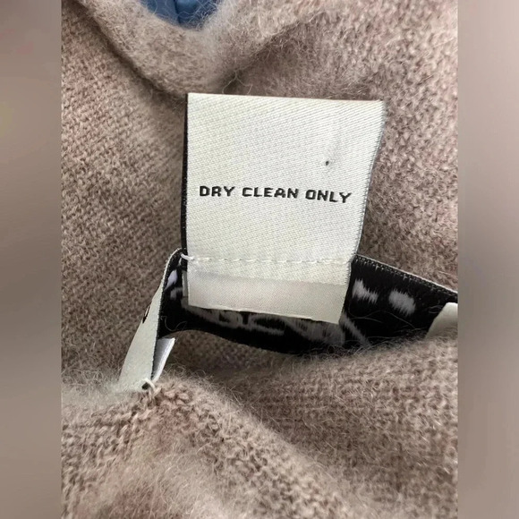 PLY Cashmere Open Front Long Cardigan Sz M Tan - Picture 7 of 7